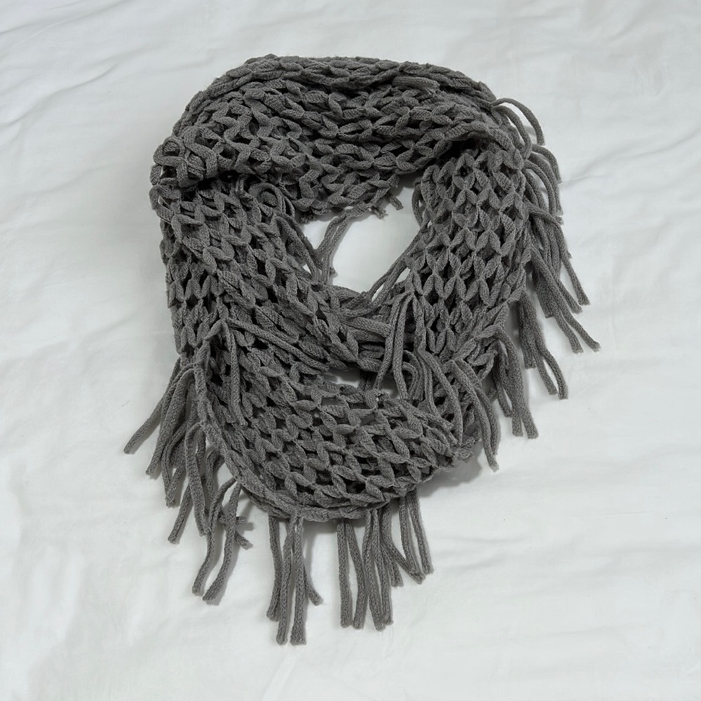D&Y Knit Fringe Infinit Scarf